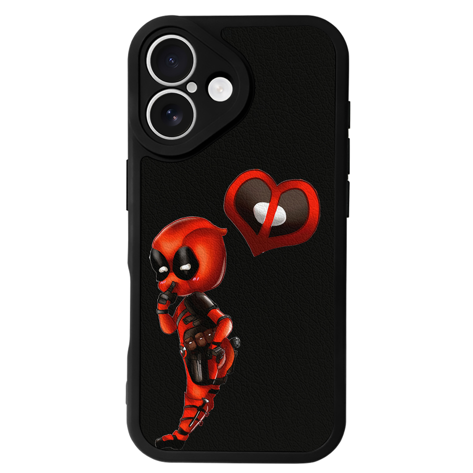 （画像用） Deadpool デッドプール 【iPhone 16シリーズ対応】シリコンスマホケース（レザー調） 材質：シリコン